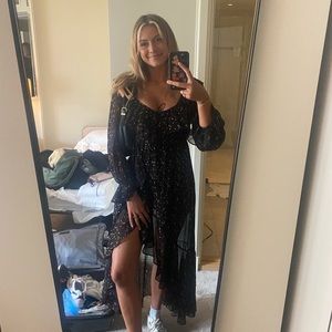 For love and lemons Juliana black maxi dress